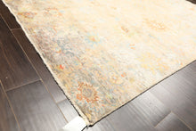 6x9 Beige, Aqua, Taupe Color Hand Knotted Sherpa Viscose Modern & Contemporary Oriental Rug