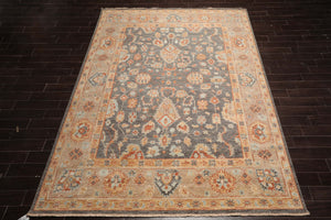 LoomBloom Multi Size Slate Hand Knotted Arts & Crafts Oushak Traditional  Wool Oriental Area Rug