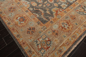 LoomBloom Multi Size Slate Hand Knotted Arts & Crafts Oushak Traditional  Wool Oriental Area Rug