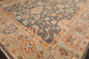 LoomBloom Multi Size Slate Hand Knotted Arts & Crafts Oushak Traditional  Wool Oriental Area Rug