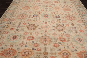 LoomBloom Multi Size Beige Hand Knotted Arts & Crafts Oushak Traditional  Wool Oriental Area Rug