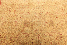 6x9 Beige, Burnt Orange, Mint Color Hand Knotted Agra Wool Traditional Oriental Rug