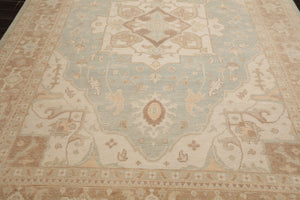 LoomBloom Multi Size Sage Hand Knotted Heriz Traditional  Wool Oriental Area Rug