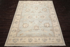 LoomBloom Multi Sizes Mint Hand Knotted Oushak Traditional Stone Wash Wool Oriental Area Rug