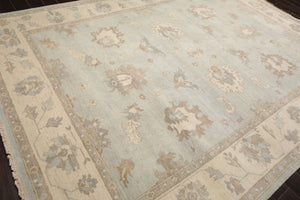 LoomBloom Multi Sizes Mint Hand Knotted Oushak Traditional Stone Wash Wool Oriental Area Rug