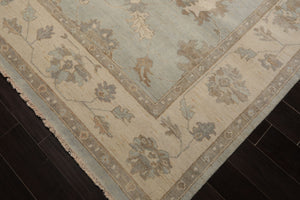 LoomBloom Multi Sizes Mint Hand Knotted Oushak Traditional Stone Wash Wool Oriental Area Rug