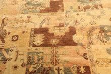 6x9 Beige, Gold, Brown Color Hand Knotted Oushak Wool Modern & Contemporary Oriental Rug