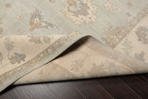 LoomBloom Multi Sizes Mint Hand Knotted Oushak Traditional Stone Wash Wool Oriental Area Rug