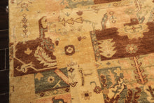 6x9 Beige, Gold, Brown Color Hand Knotted Oushak Wool Modern & Contemporary Oriental Rug