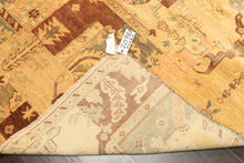 6x9 Beige, Gold, Brown Color Hand Knotted Oushak Wool Modern & Contemporary Oriental Rug