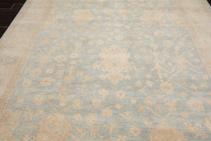 LoomBloom Multi Sizes Light Blue Hand Knotted Oushak Traditional Stone Wash Wool Oriental Area Rug