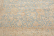 LoomBloom Multi Sizes Light Blue Hand Knotted Oushak Traditional Stone Wash Wool Oriental Area Rug