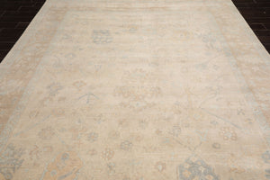 LoomBloom Multi Sizes Beige Hand Knotted Oushak Traditional Stone Wash Wool Oriental Area Rug