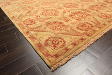 8x10 Gold, Rose, Rust Color Hand Knotted Oushak New Zealand Wool Transitional Oriental Rug