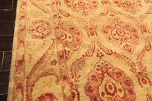 8x10 Gold, Rose, Rust Color Hand Knotted Oushak New Zealand Wool Transitional Oriental Rug