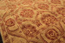 8x10 Gold, Rose, Rust Color Hand Knotted Oushak New Zealand Wool Transitional Oriental Rug