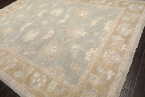 LoomBloom Multi Sizes Gray Hand Knotted Oushak Traditional Stone Wash Wool Oriental Area Rug