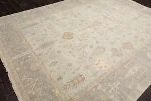 LoomBloom Multi Sizes Mint Hand Knotted Oushak Traditional Stone Wash Wool Oriental Area Rug