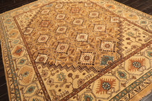 8x10 Caramel, Beige, Brown Color Hand Knotted Oushak Wool Transitional Oriental Rug