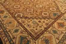 8x10 Caramel, Beige, Brown Color Hand Knotted Oushak Wool Transitional Oriental Rug
