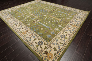 LoomBloom 8'x10' Green Hand Tufted Arts & Crafts Traditional Wool Oriental Area Rug