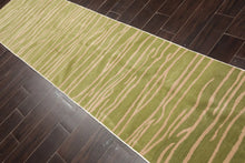 2'7''x9'10" Runner Lime Hand Knotted Graphic Modern & Contemporary Michaelian & Kohlberg Tibetan Wool Oriental Area Rug