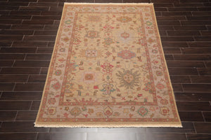 6'x8'9" Tan Hand Knotted Traditional Soumak Nourison Nourmak 100% Wool Oriental Area Rug