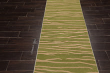 2'8''x9'10" Runner Lime Hand Knotted Graphic Modern & Contemporary Michaelian & Kohlberg Tibetan Wool Oriental Area Rug