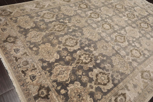 LoomBloom 7'9''x11'1" Gray Hand Knotted Distress Traditional Oushak Wool Oriental Area Rug