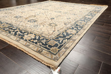 8x10 Beige, Slate, Gray Color Hand Knotted Oushak Wool Transitional Oriental Rug