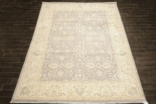 9x12 Taupe, Gray, Ivory Color Hand Knotted Peshawar Wool Transitional Oriental Rug