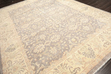 9x12 Taupe, Gray, Ivory Color Hand Knotted Peshawar Wool Transitional Oriental Rug