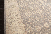 9x12 Taupe, Gray, Ivory Color Hand Knotted Peshawar Wool Transitional Oriental Rug