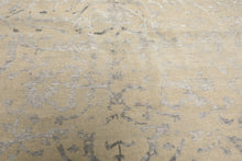 8x10 Beige, Gray, Color Hand Knotted Oushak Wool & Bamboo Silk Modern & Contemporary Oriental Rug
