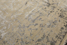 8x10 Beige, Gray, Color Hand Knotted Oushak Wool & Bamboo Silk Modern & Contemporary Oriental Rug