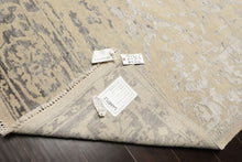 8x10 Beige, Gray, Color Hand Knotted Oushak Wool & Bamboo Silk Modern & Contemporary Oriental Rug
