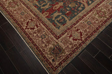 10x14 Blue, Beige Hand Knotted Super Fine Oushak 200 KPSI Wool Oriental Area Rug - Oriental Rug Of Houston