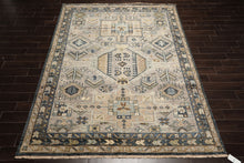 8x10 Taupe, Beige, Blue Color Hand Knotted Oushak Wool Modern & Contemporary Oriental Rug