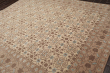 8x10 Beige, Brown, Blue Color Hand Knotted Persian Wool & Silk Transitional Oriental Rug