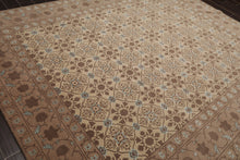 8x10 Beige, Brown, Blue Color Hand Knotted Persian Wool & Silk Transitional Oriental Rug