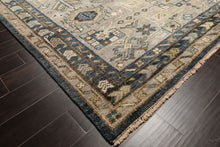 8x10 Taupe, Beige, Blue Color Hand Knotted Oushak Wool Modern & Contemporary Oriental Rug