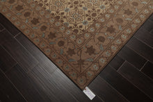 8x10 Beige, Brown, Blue Color Hand Knotted Persian Wool & Silk Transitional Oriental Rug