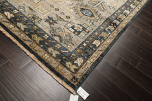 8x10 Taupe, Beige, Blue Color Hand Knotted Oushak Wool Modern & Contemporary Oriental Rug