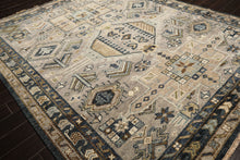 8x10 Taupe, Beige, Blue Color Hand Knotted Oushak Wool Modern & Contemporary Oriental Rug