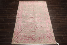 6x9 Moss, Pink, Color Hand Knotted Oushak Wool Modern & Contemporary Oriental Rug