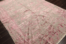 6x9 Moss, Pink, Color Hand Knotted Oushak Wool Modern & Contemporary Oriental Rug