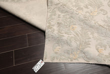 10'2''x13'8" Beige Hand Knotted Transitional Botanical Wool and Silk Oriental Area Rug