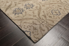 8' Square Gray, Slate, Taupe Color Hand Knotted Tibetan Wool Transitional Oriental Rug