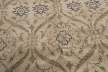 8' Square Gray, Slate, Taupe Color Hand Knotted Tibetan Wool Transitional Oriental Rug