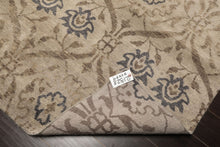 8' Square Gray, Slate, Taupe Color Hand Knotted Tibetan Wool Transitional Oriental Rug